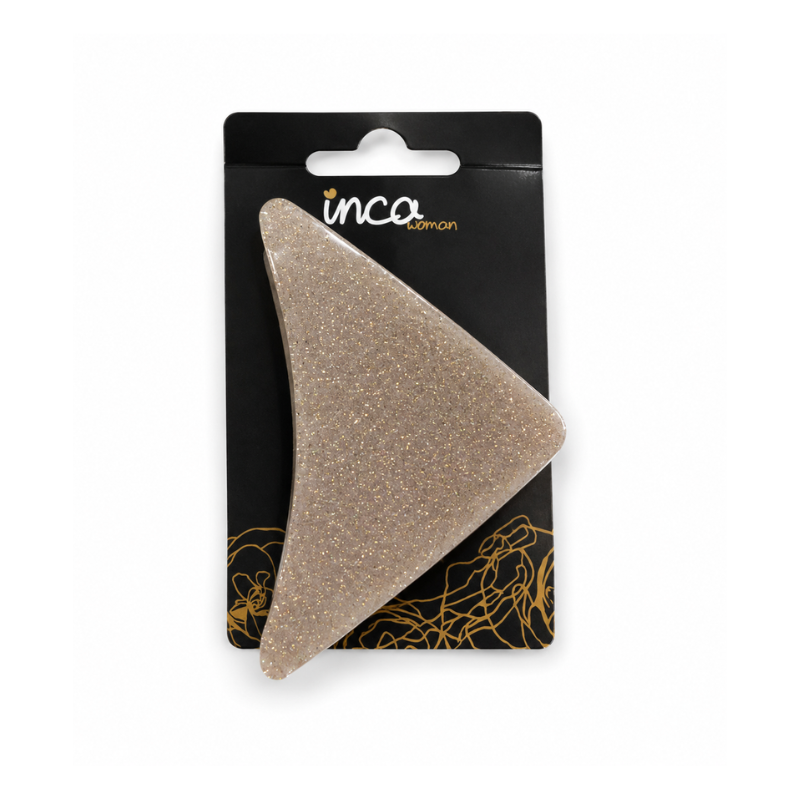 Pinza de pelo triangular color champagne con brillo Inca Hair – pinza elegante para mujer