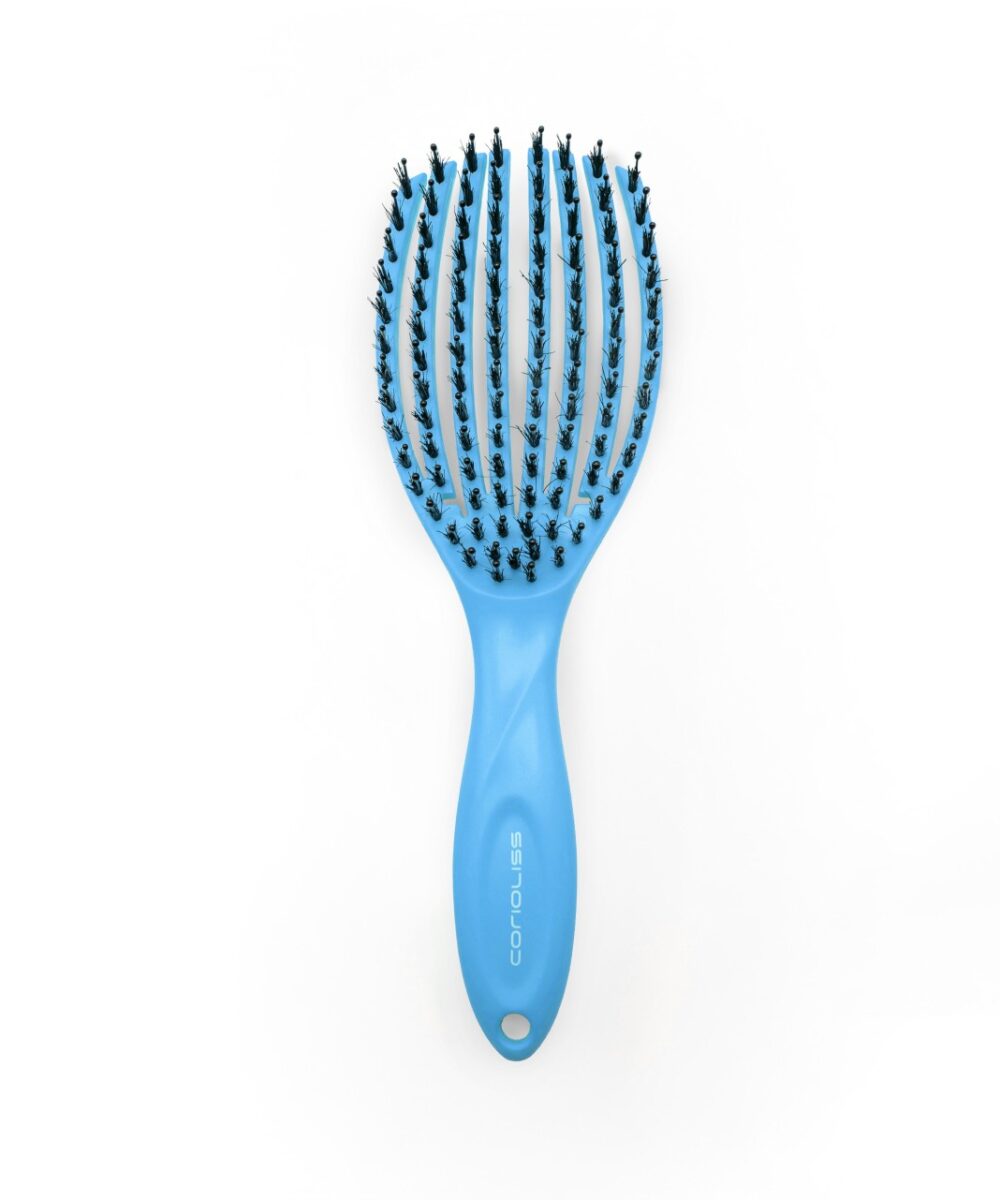 Cepillo The Flex Brush Blue Corioliss – cepillo desenredante profesional flexible para todo tipo de cabello