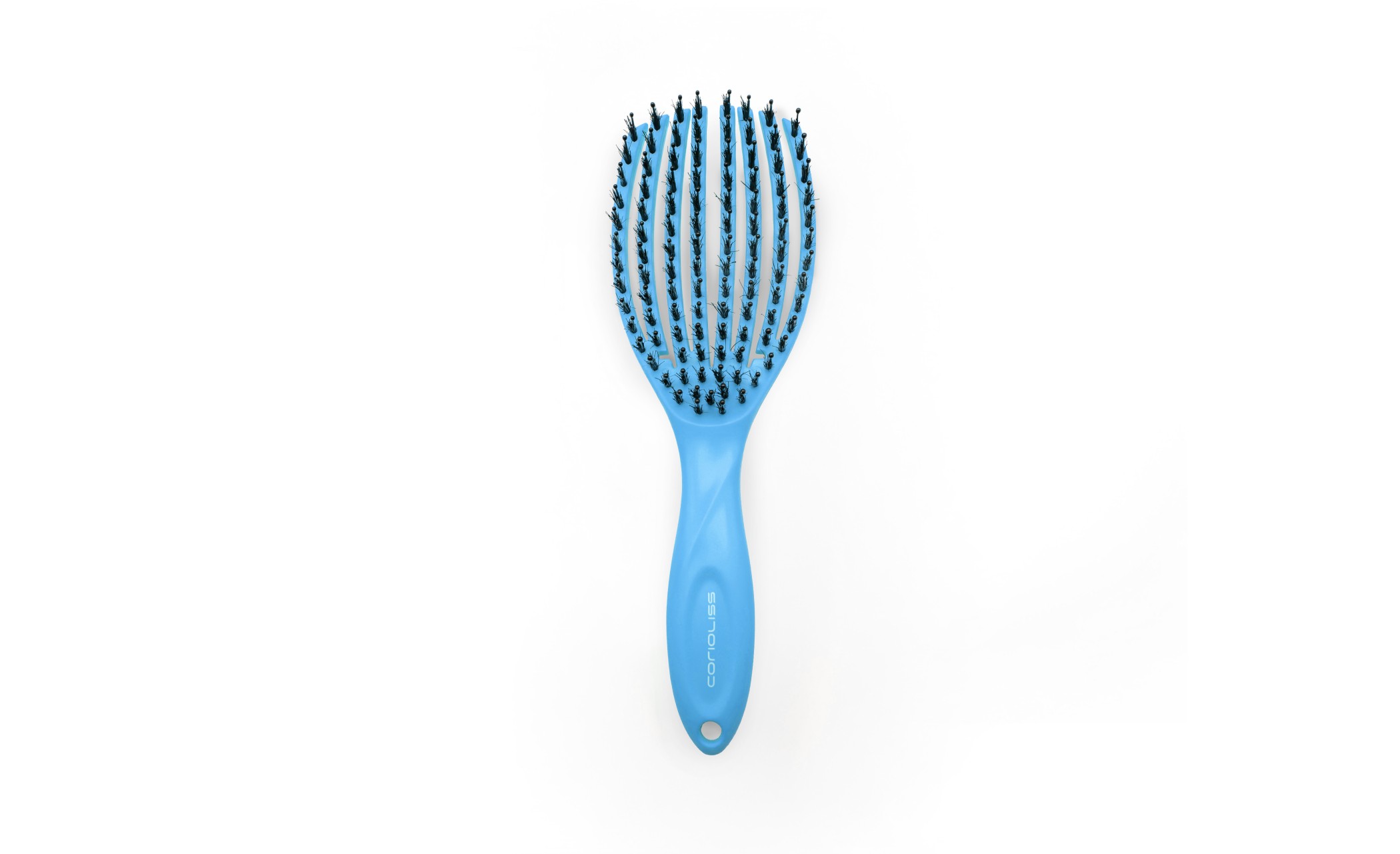 Cepillo The Flex Brush Blue Corioliss – cepillo desenredante profesional flexible para todo tipo de cabello