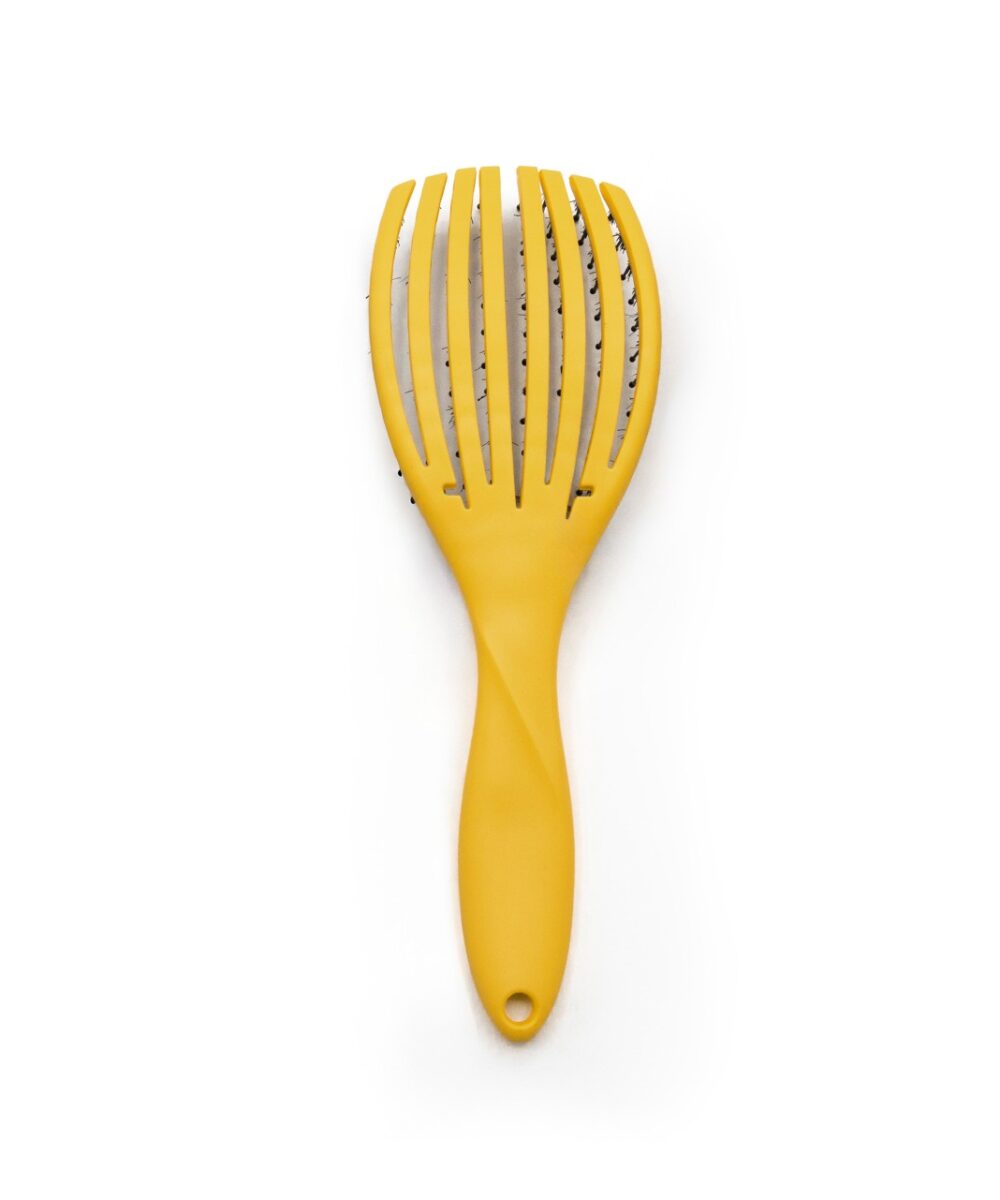 Cepillo The Flex Brush Mustard Corioliss – cepillo desenredante profesional flexible para todo tipo de cabello