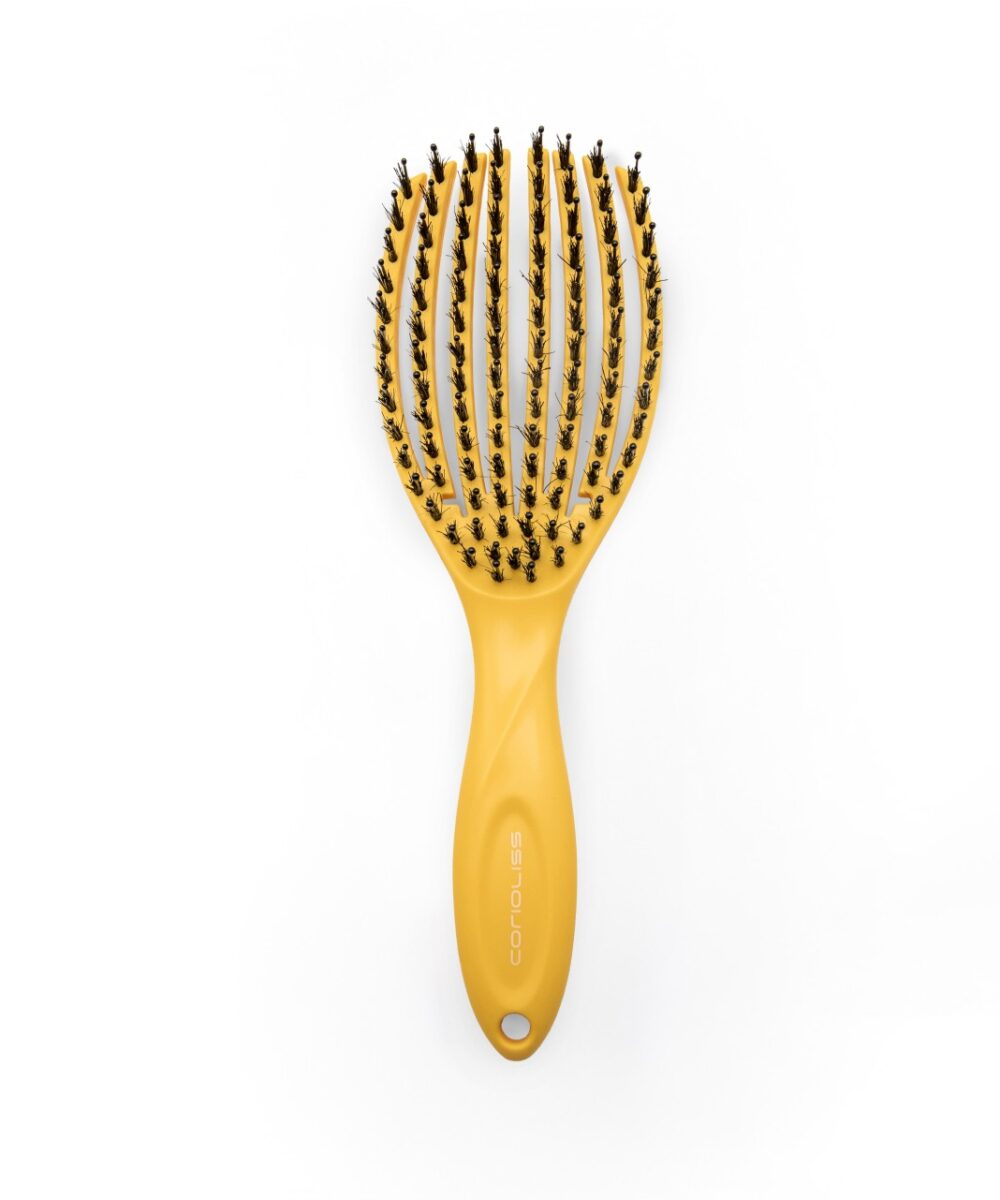 Cepillo The Flex Brush Mustard Corioliss – cepillo desenredante profesional flexible para todo tipo de cabello