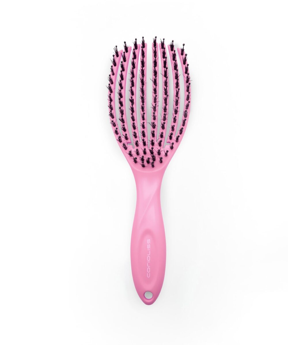 Cepillo The Flex Brush Pink Corioliss – cepillo desenredante profesional flexible para todo tipo de cabello