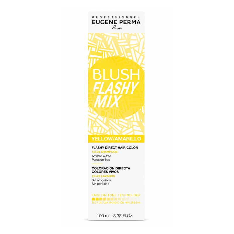 Tinte Fantasía Blush Flashy Mix Amarillo Coloración Directa 100 ml Eugène Perma para colores intensos y creativos