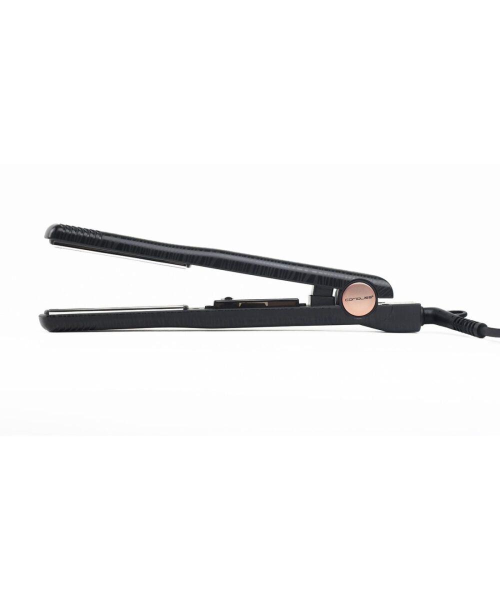 Plancha Crimper Black Zebra Corioliss – plancha profesional para ondas, volumen y efecto zigzag