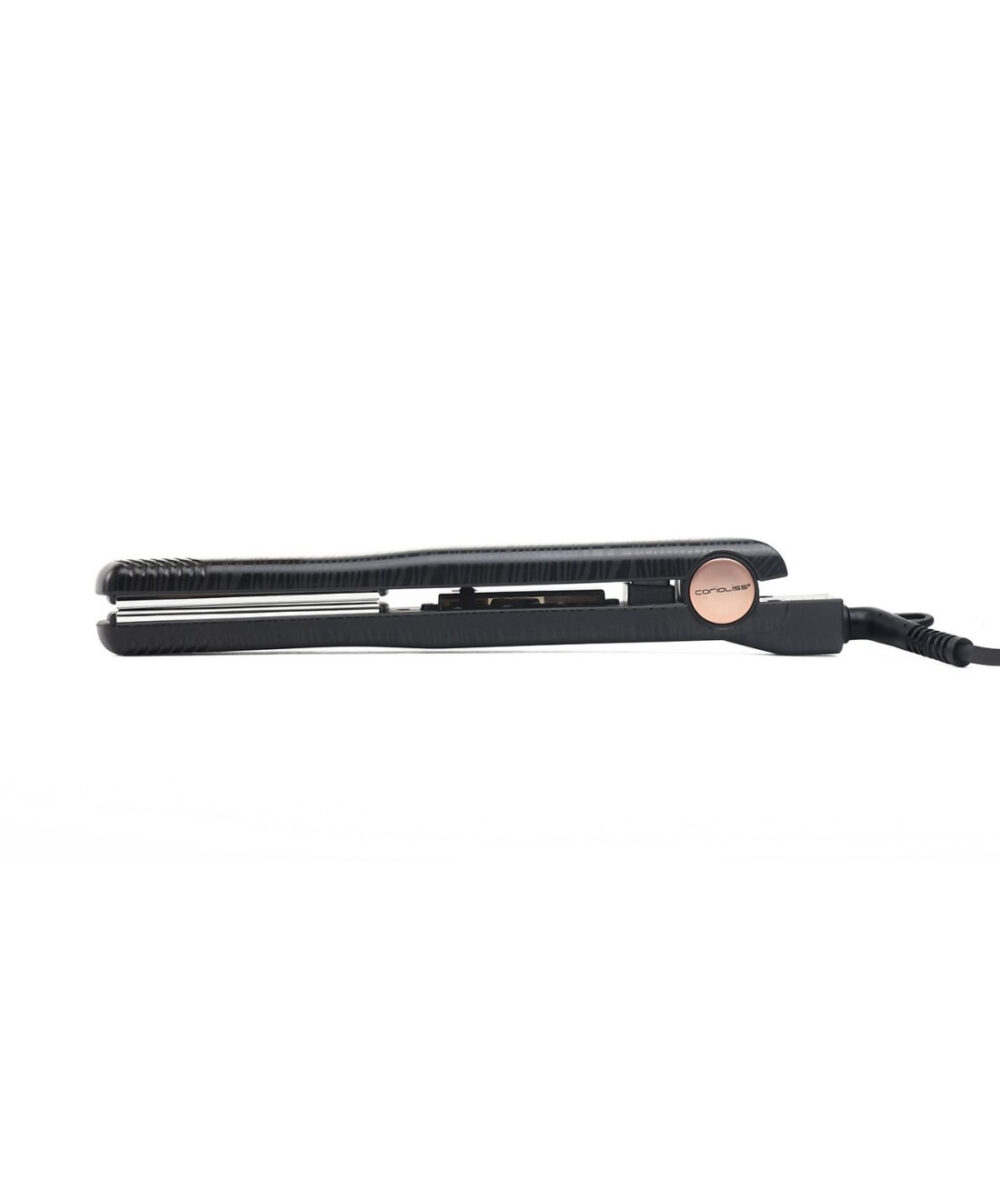 Plancha Crimper Black Zebra Corioliss – plancha profesional para ondas, volumen y efecto zigzag