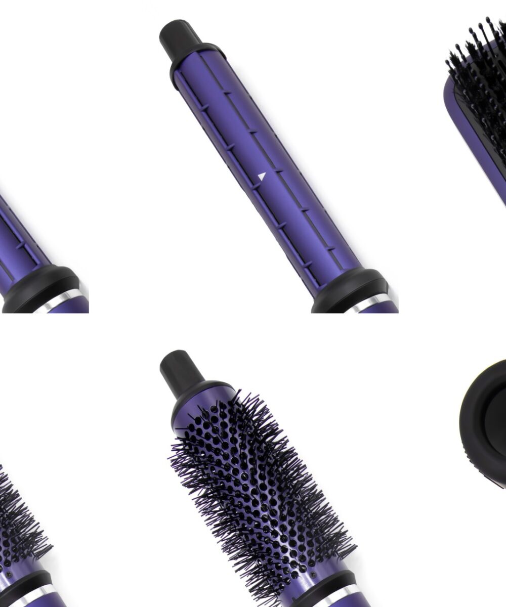 Multistyler Blue Corioliss 6 en 1 con accesorios para secar, alisar, rizar y dar volumen