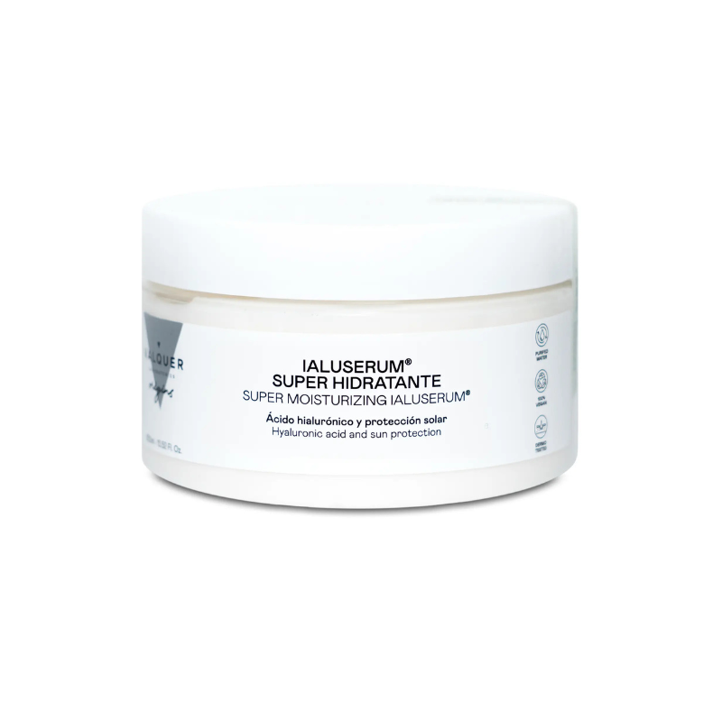 Crema Facial Superhidratante Ialuserum con Ácido Hialurónico y Protección Solar 250 ml Valquer Professional para pieles secas