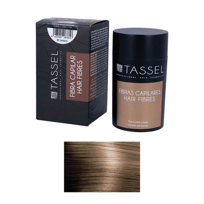 Fibra Capilar Rubio Oscuro Tassel 22 g – densificador capilar para disimular zonas con poca densidad