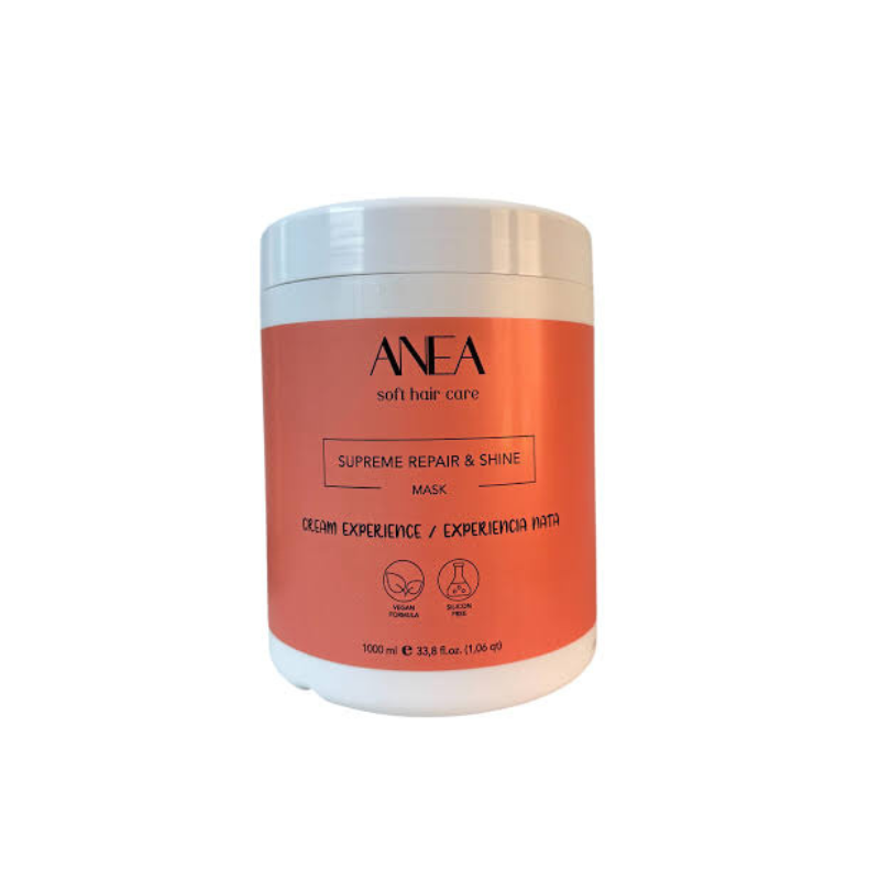 Mascarilla Reparadora Supreme Repair & Shine Anea Techline 1000 ml para cabello dañado y sin brillo