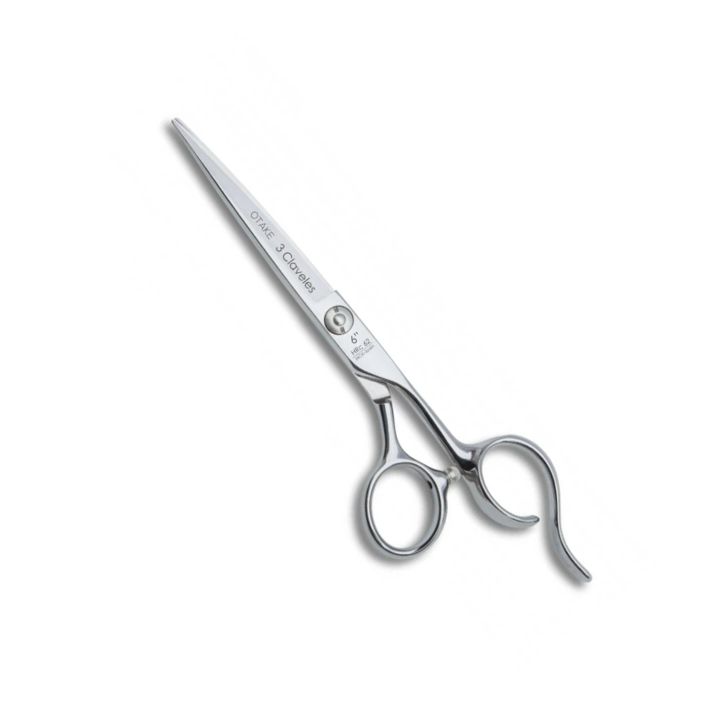 Tijera de Corte Profesional Otake Filo Navaja 6 pulgadas Ref. 12814 de 3 Claveles para peluquería profesional