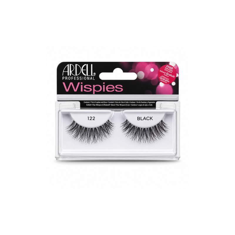 Pestañas Postizas Wispies 122 Negras con Adhesivo Ardell – pestañas postizas de aspecto natural y volumen ligero