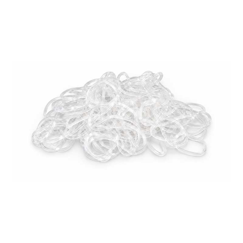 Gomas Elásticas Transparentes para el Cabello Pack 300 Uds Ref. 33129 de Asuer