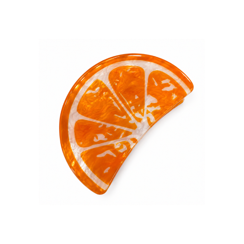 Pinza para el Pelo con Forma de Naranja