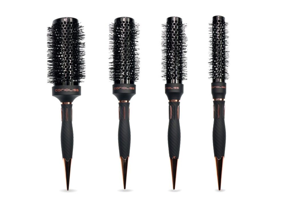 Cepillos Redondos Profesionales para Brushing The Brush Titanium Black Copper Green Kit 4 Uds de Corioliss