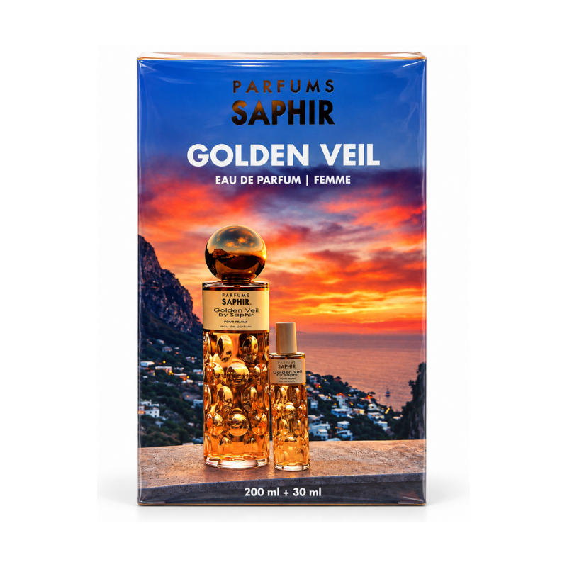 Perfume de Mujer Golden Veil Eau de Parfum de Saphir 200 ml + 30 ml